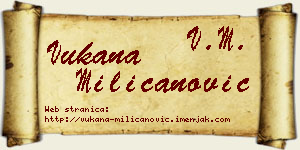 Vukana Milicanović vizit kartica
